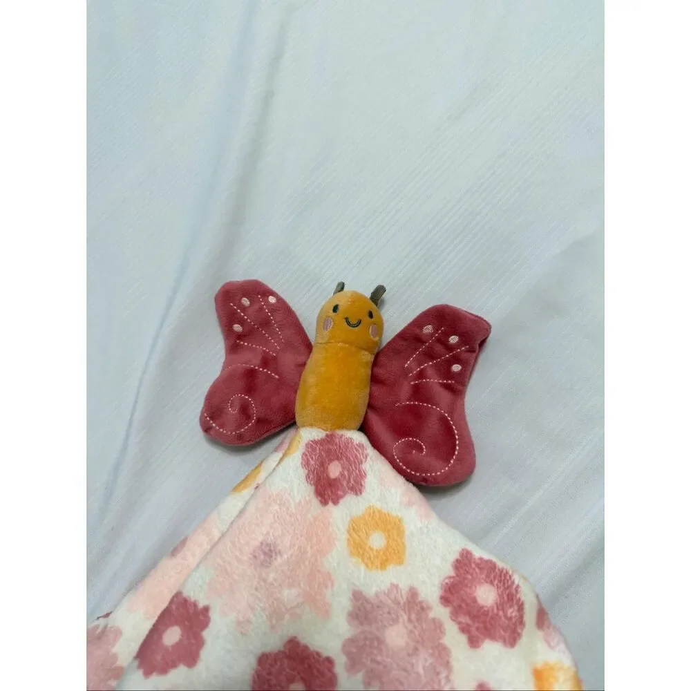 Butterfly Plush Baby Security Blanket Floral Buddy Blankie Soft Dream Gro